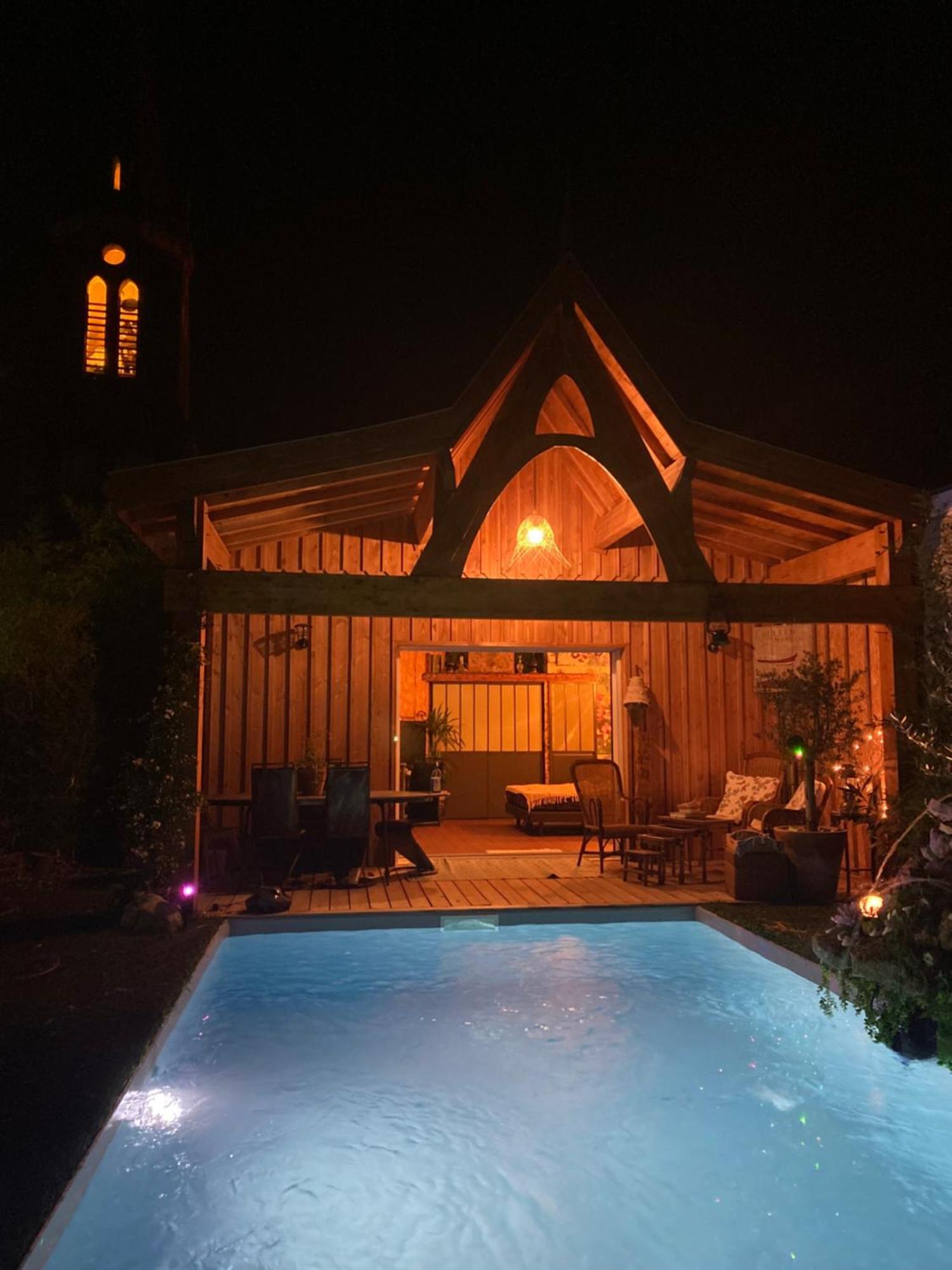 Chalet Atypique Vue Piscine Chauffee Gujan-Mestras Eksteriør billede